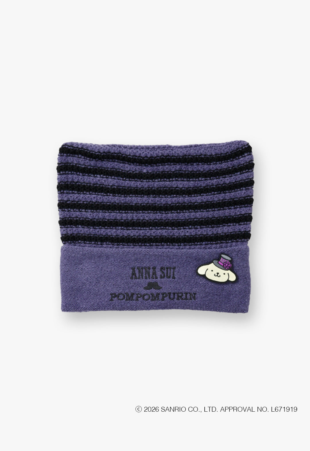 ANNA SUI x 貓耳手錶搭配 pom pom purin 刺繡胸針