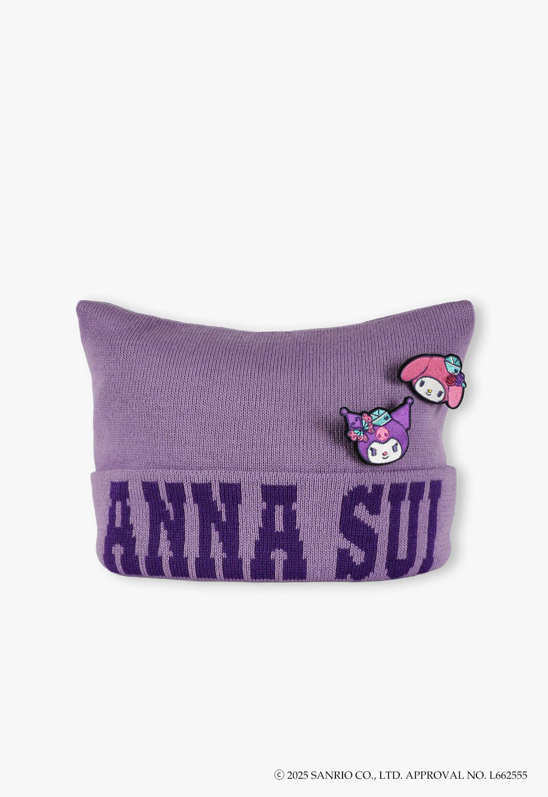 マイメロディ&クロミ 刺繍ブローチ付きネコ耳ニットワッチ