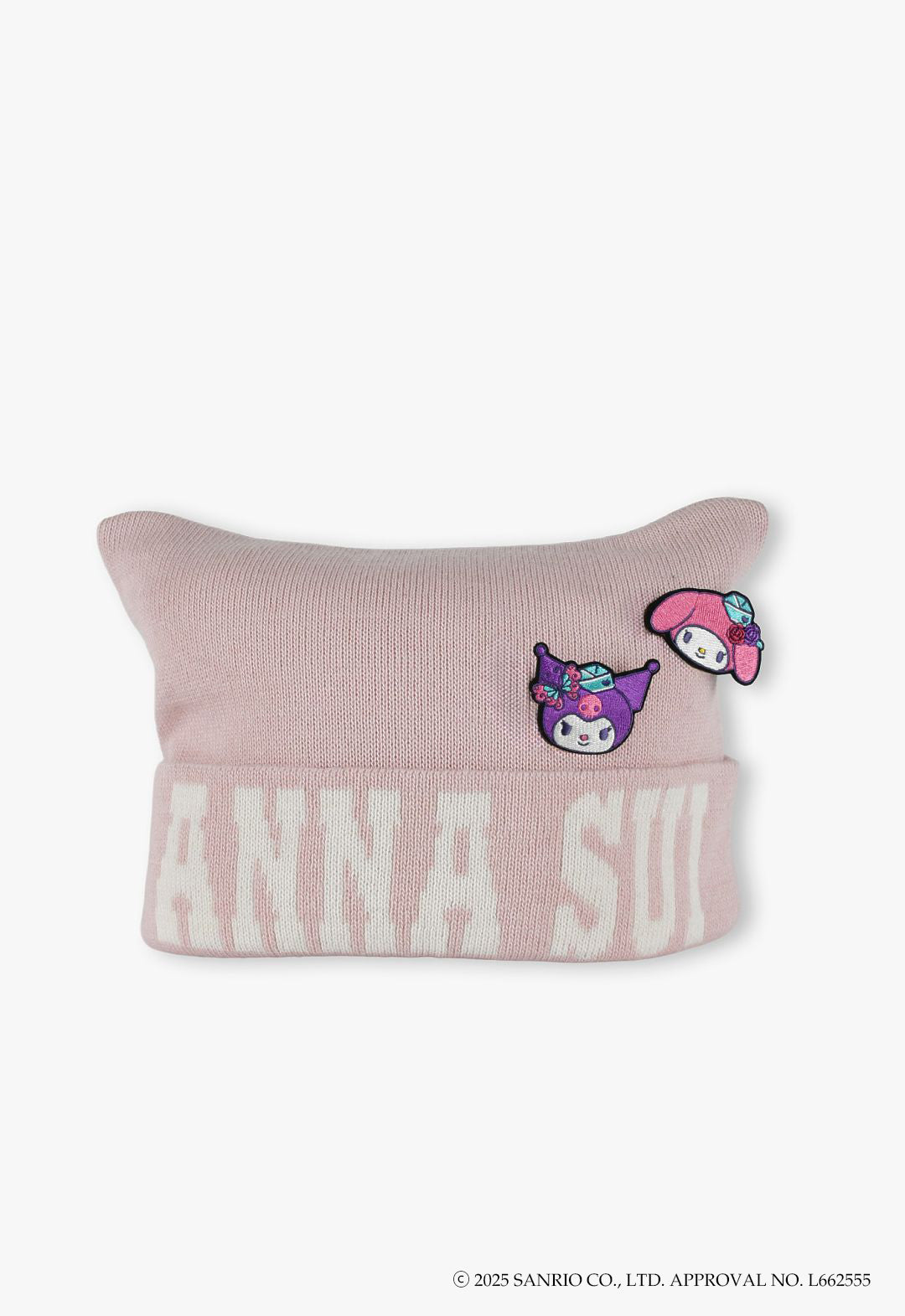 マイメロディ&クロミ 刺繍ブローチ付きネコ耳ニットワッチ
