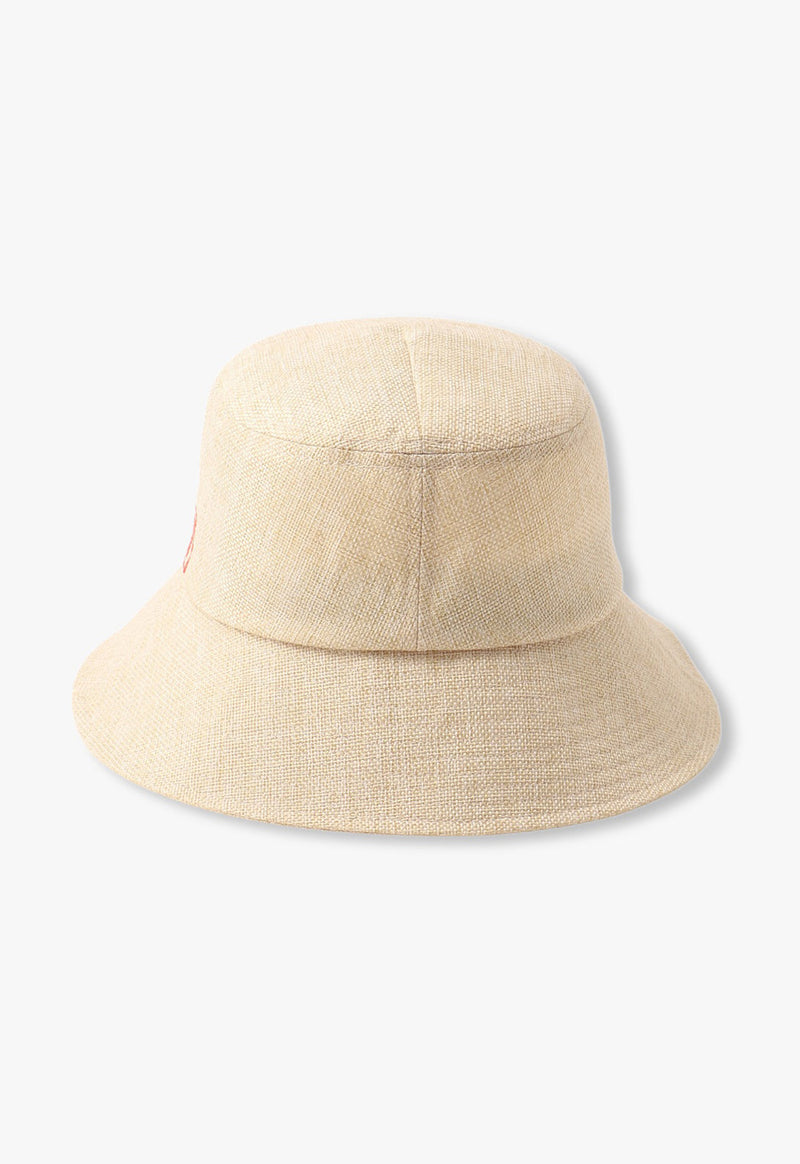 Bucket Hat with Natural Wind Draw Cord