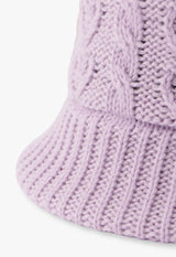 Heart Cable Knitting Thermo Pocket Hat