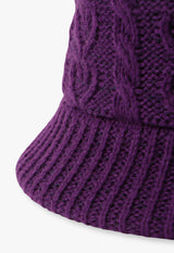 Heart Cable Knitting Thermo Pocket Hat