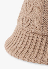 Heart Cable Knitting Thermo Pocket Hat