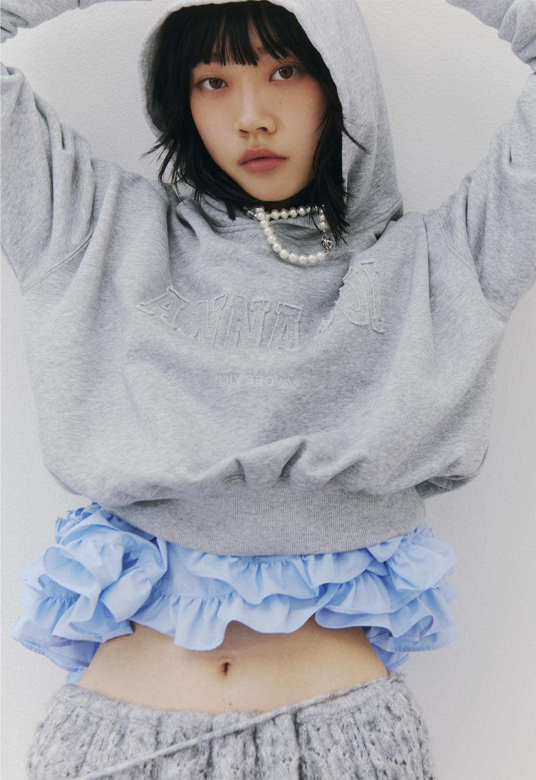 [LILY BROWN × ANASUI] Logo hoodie
