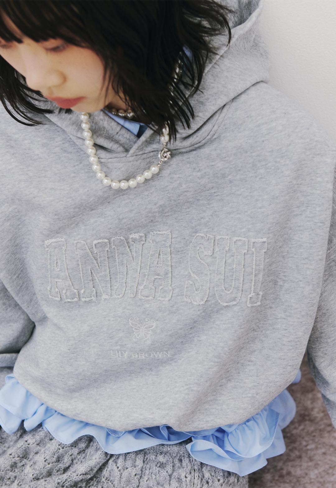 [LILY BROWN × ANASUI] Logo hoodie