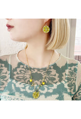 Lemon motif earrings