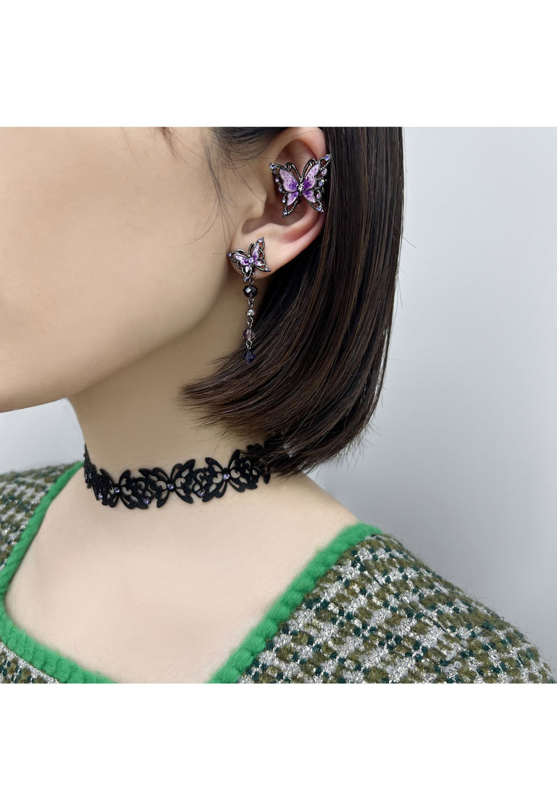 Butterfly motif ear cuff