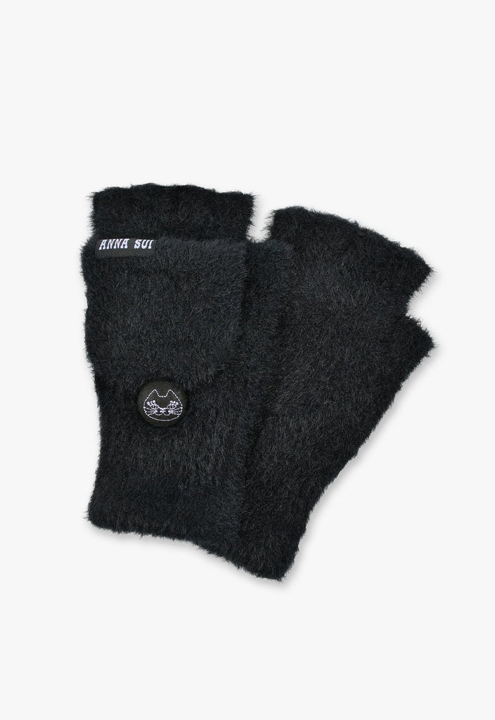 Hooded 2-way knit gloves