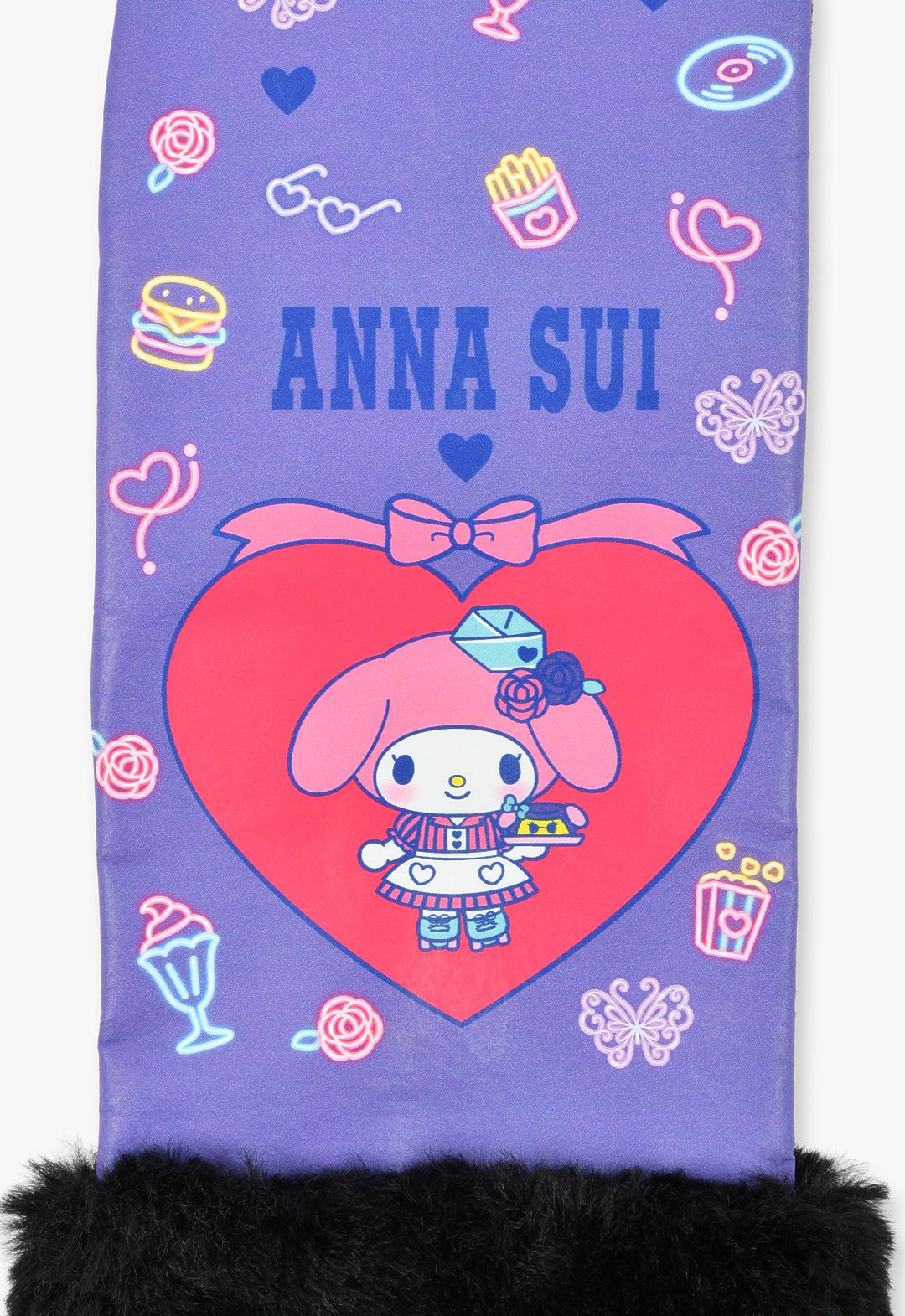 ANNA SUI × MY MELODY KUROMI スマホ対応 ファー付きミトン