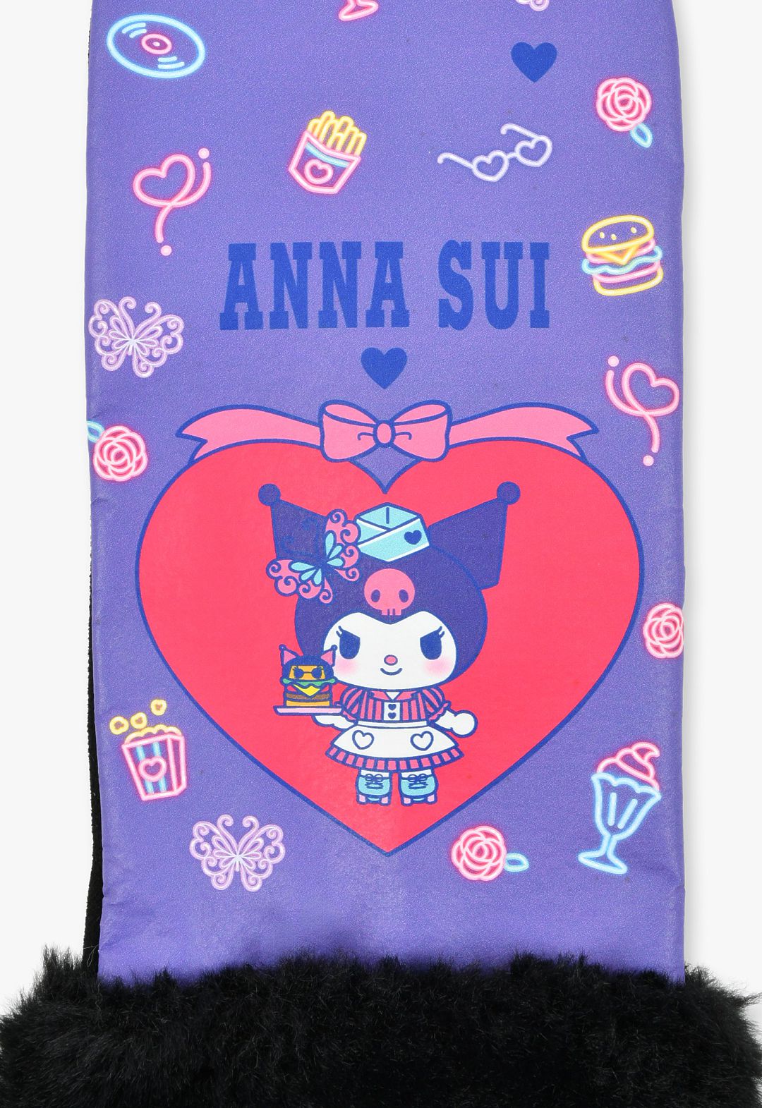 ANNA SUI × MY MELODY KUROMI スマホ対応 ファー付きミトン