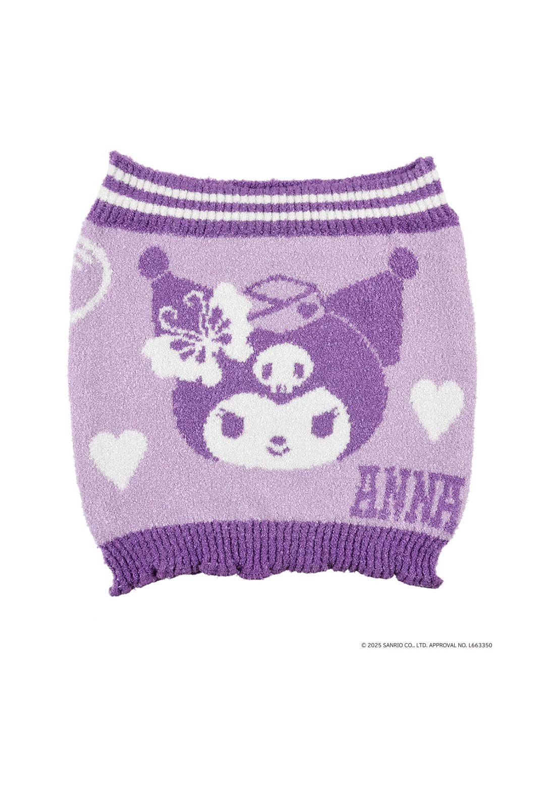 My Melody Kuromi print stretchy belly warmer (Kuromi)