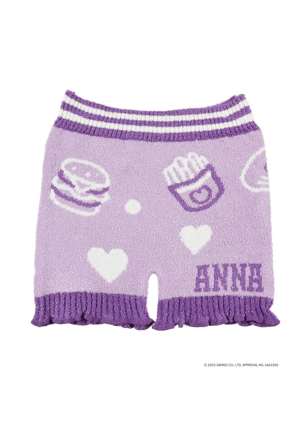 My Melody and Kuromi print leggings, 1/4 length, stretchy (Kuromi)