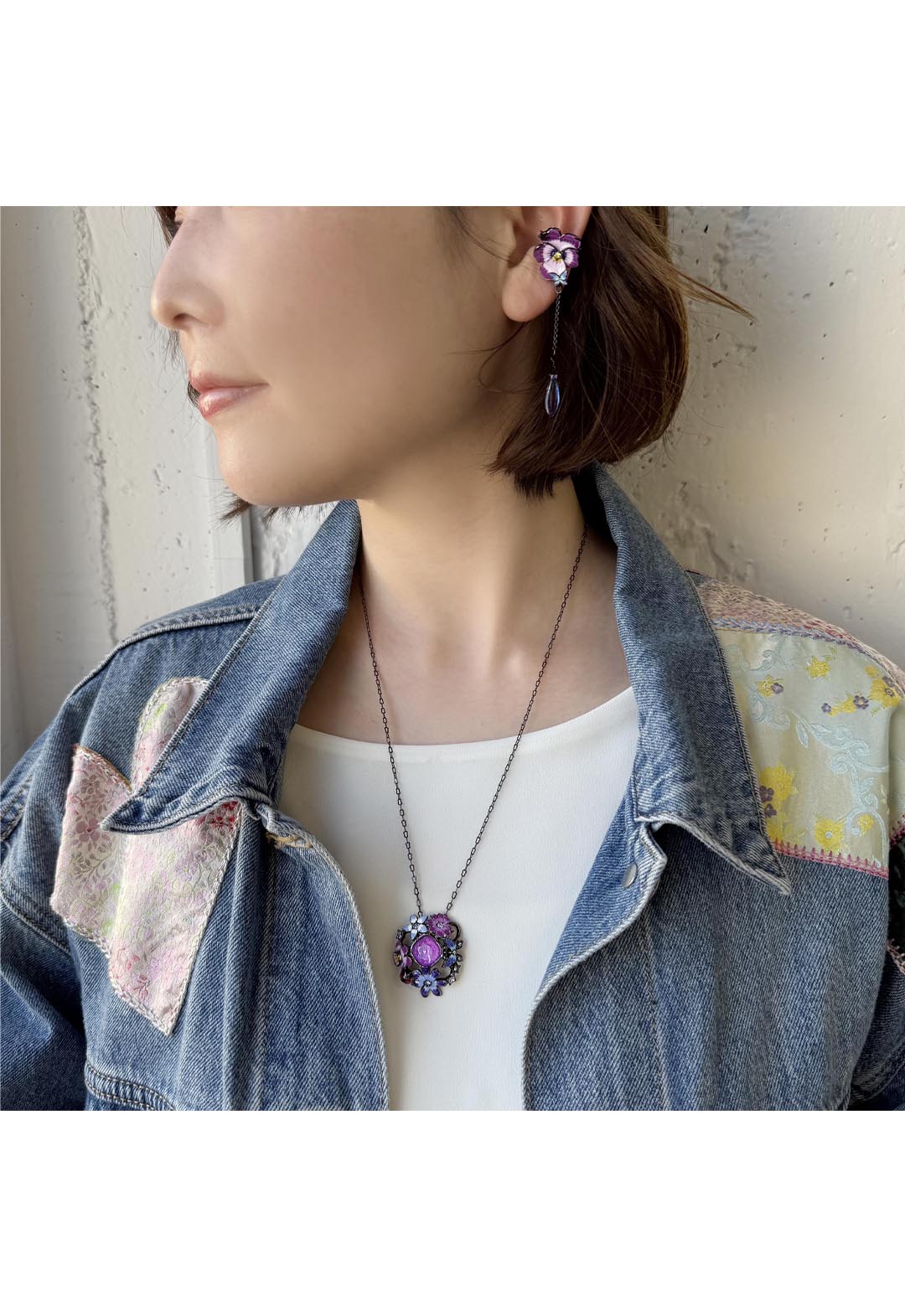 フラワーモチーフ ネックレス
