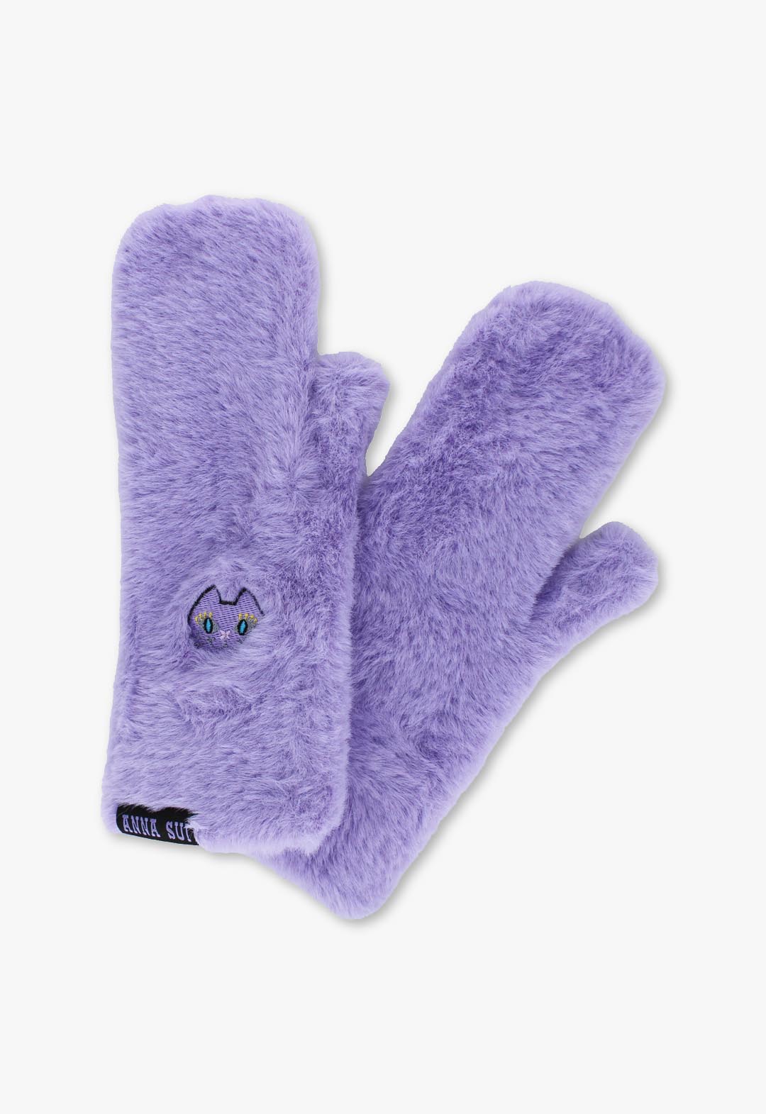 Fluffy, smartphone-compatible knitted mittens.
