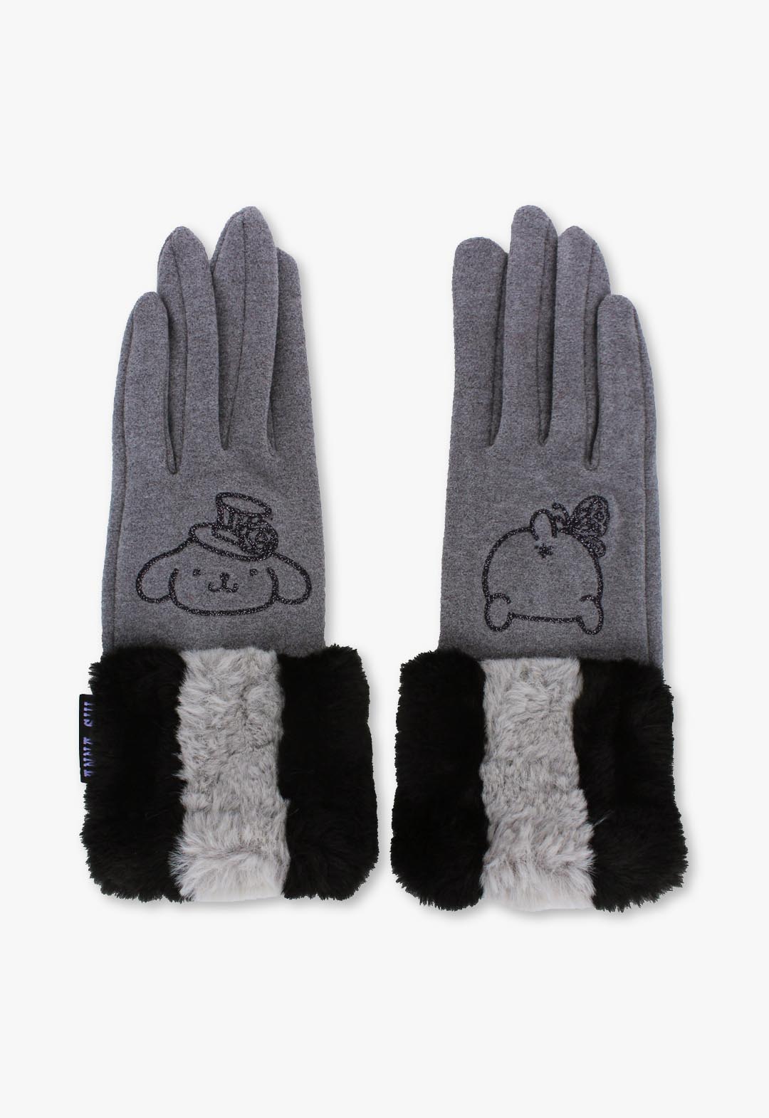 Pompompurin Fur-trimmed Smartphone Compatible Gloves