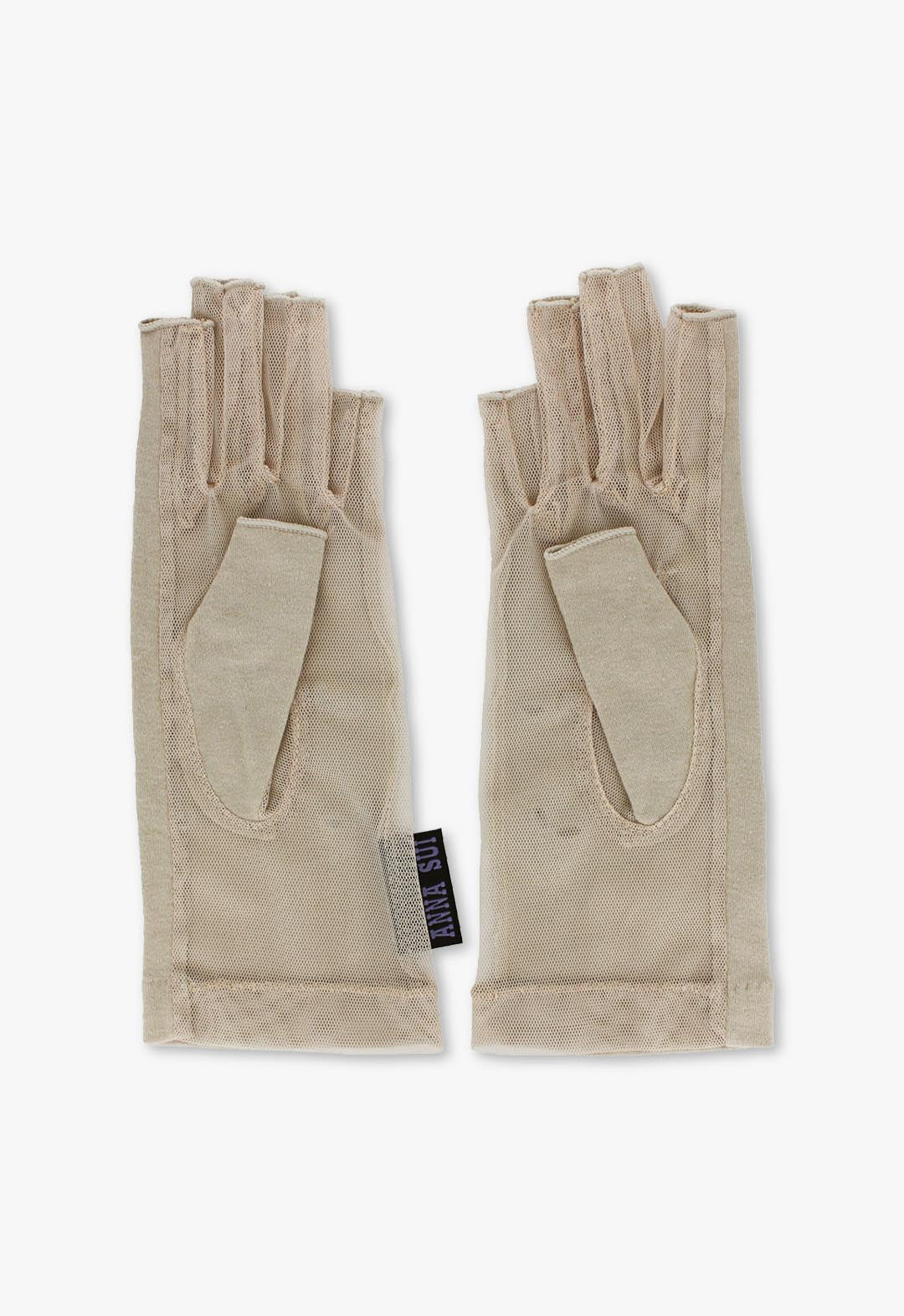 UV Protection Short Gloves with Butterfly Rhinestones and Fingerless Design