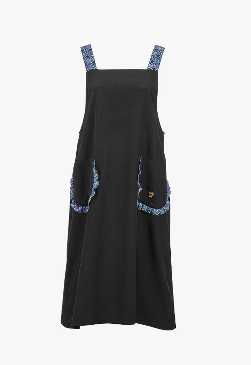 Black combination dress apron