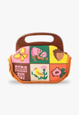 NEEDLEPOINT & VELVETEEN PURSE