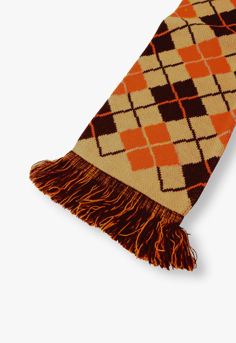 ARGYLE LONG JACQUARD SCARF