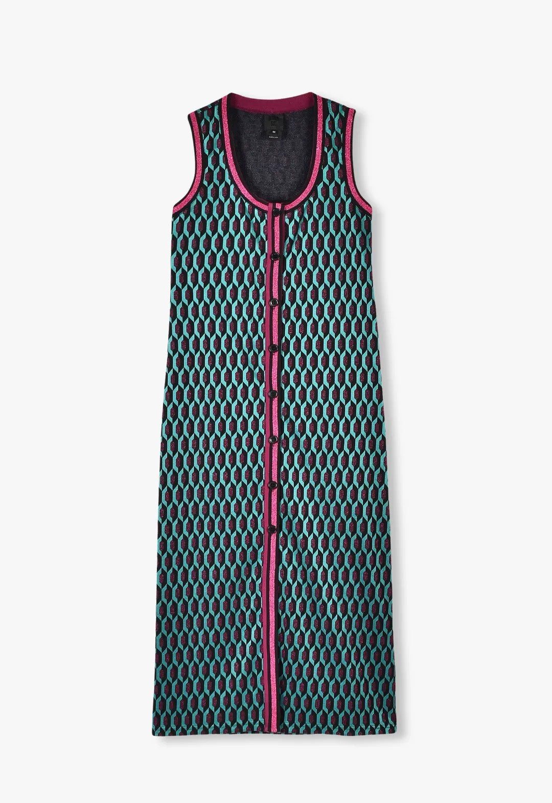 GLITTER GEO JACQUARD LONG VEST