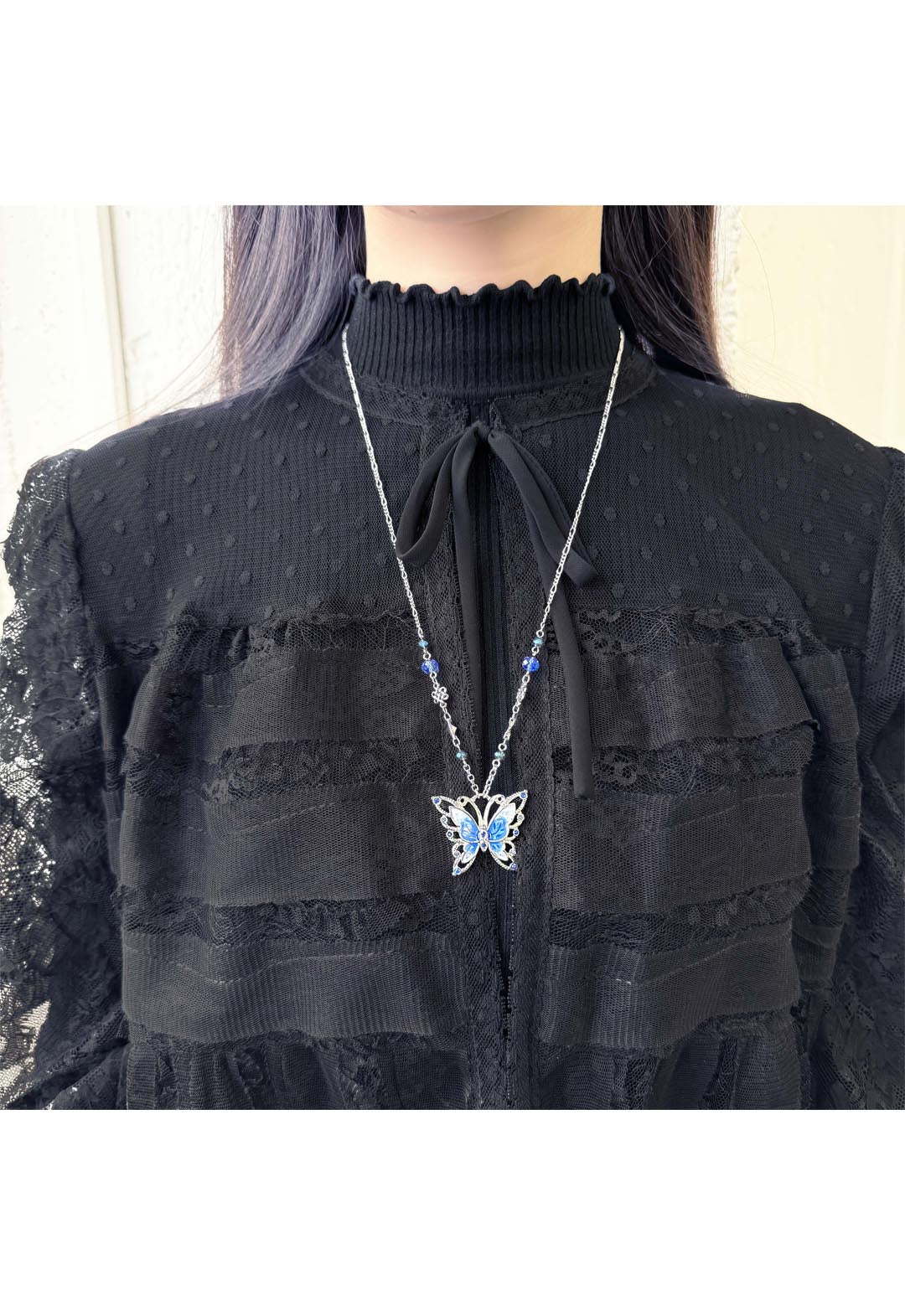 ANNA SUI 蝶モチーフ K10 ネックレス 約40cm 蝶モチーフ ネックレス（ネックレス）｜ANNA SUI（アナスイ）の