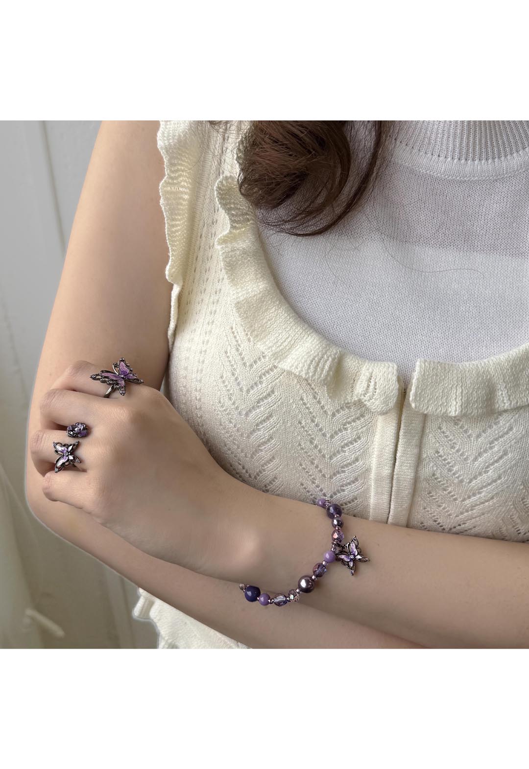 アナ スイ（ANNA SUI） 蝶・バラモチーフ リング | バタフライ ローズ