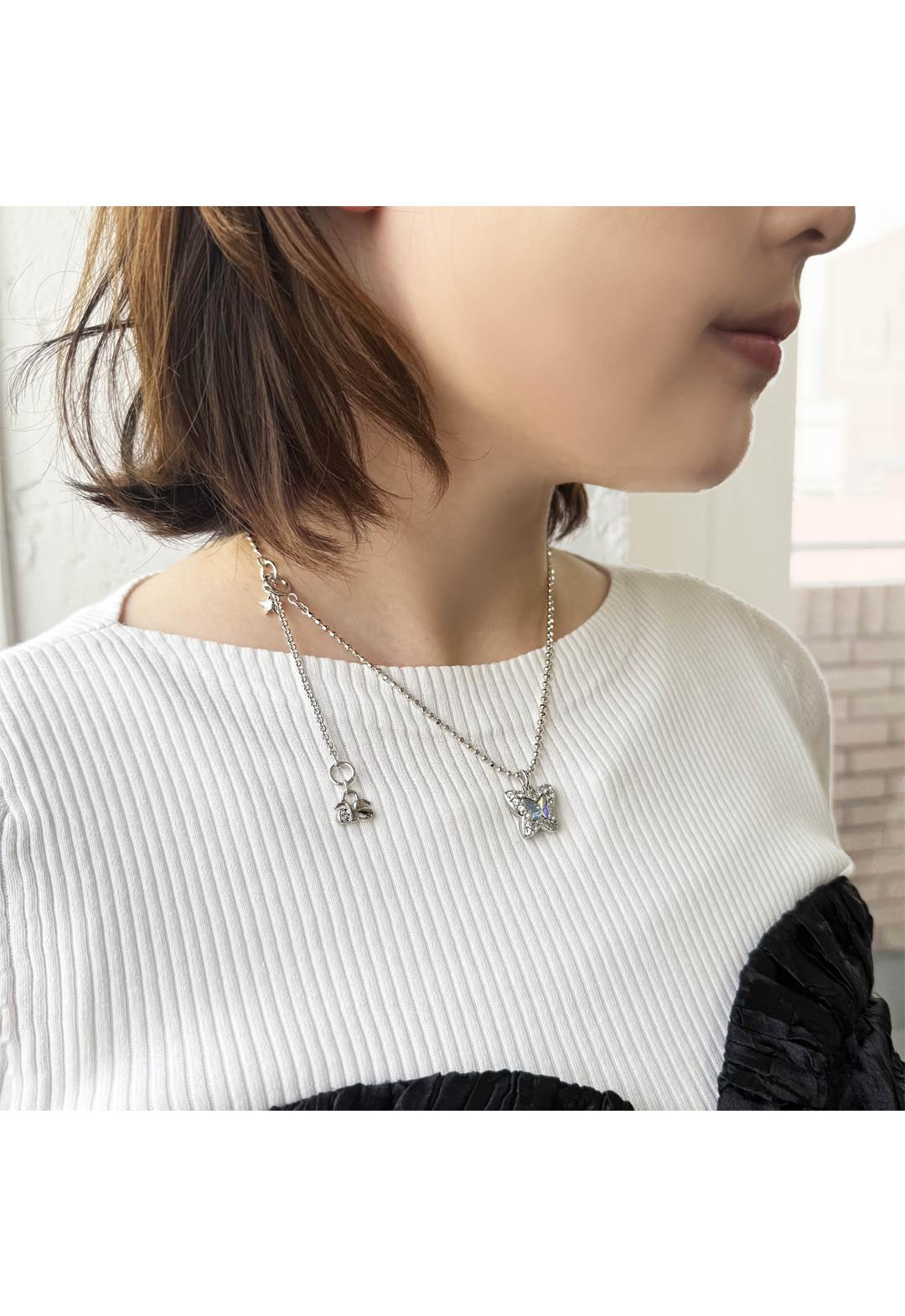 【オンラインストア限定】スパークルバタフライモチーフ ネックレス