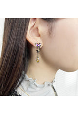 Butterfly unicorn motif earrings