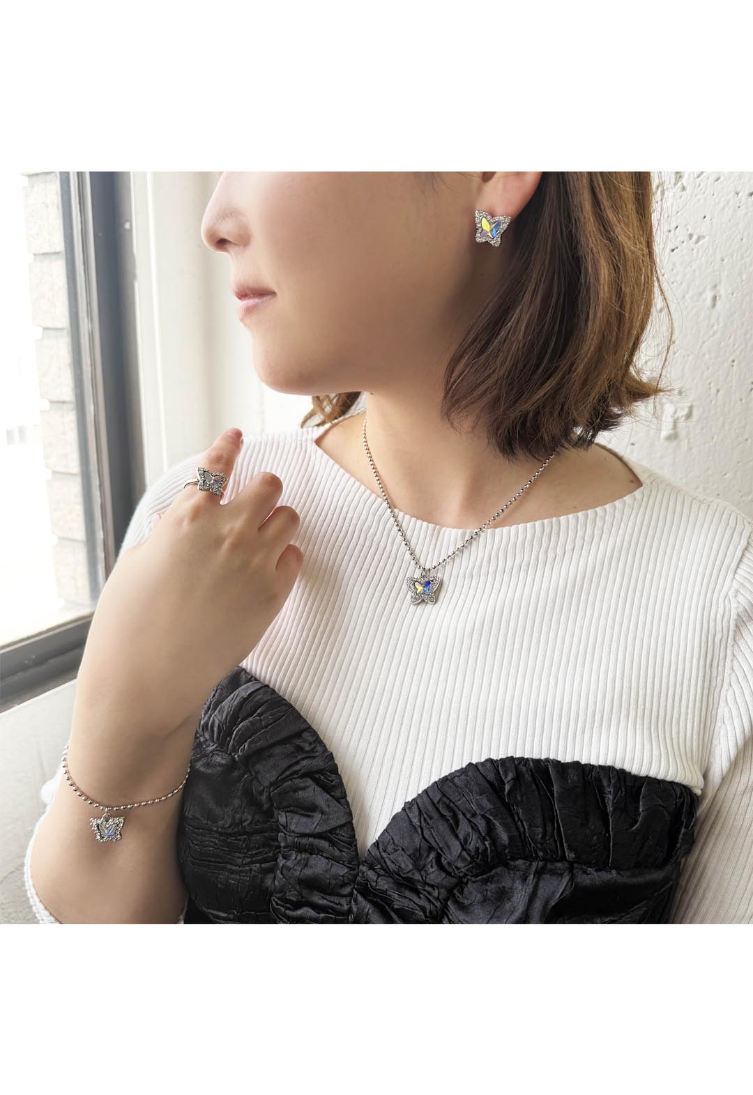 Sparkle Butterfly Motif Bracelet