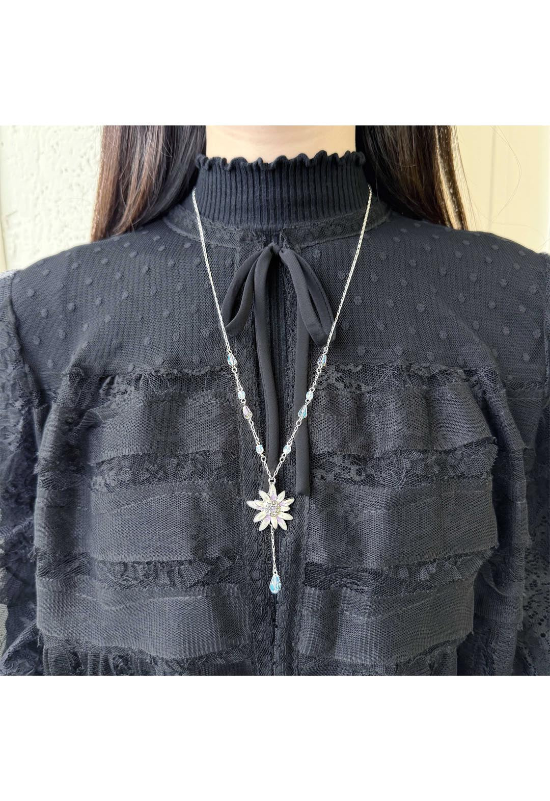【ANNA SUI】即対応 エーデルワイスモチーフ ネックレス エーデルワイスモチーフ ネックレス