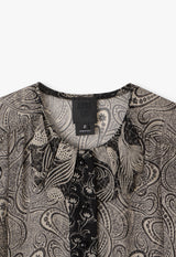 BEARDSLEY COMBO SCALLOPED COLLAR BLOUSE