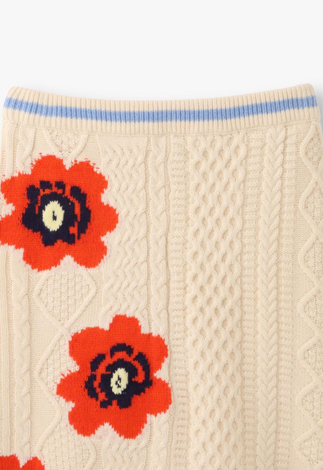 Floral pattern MIX jacquard skirt