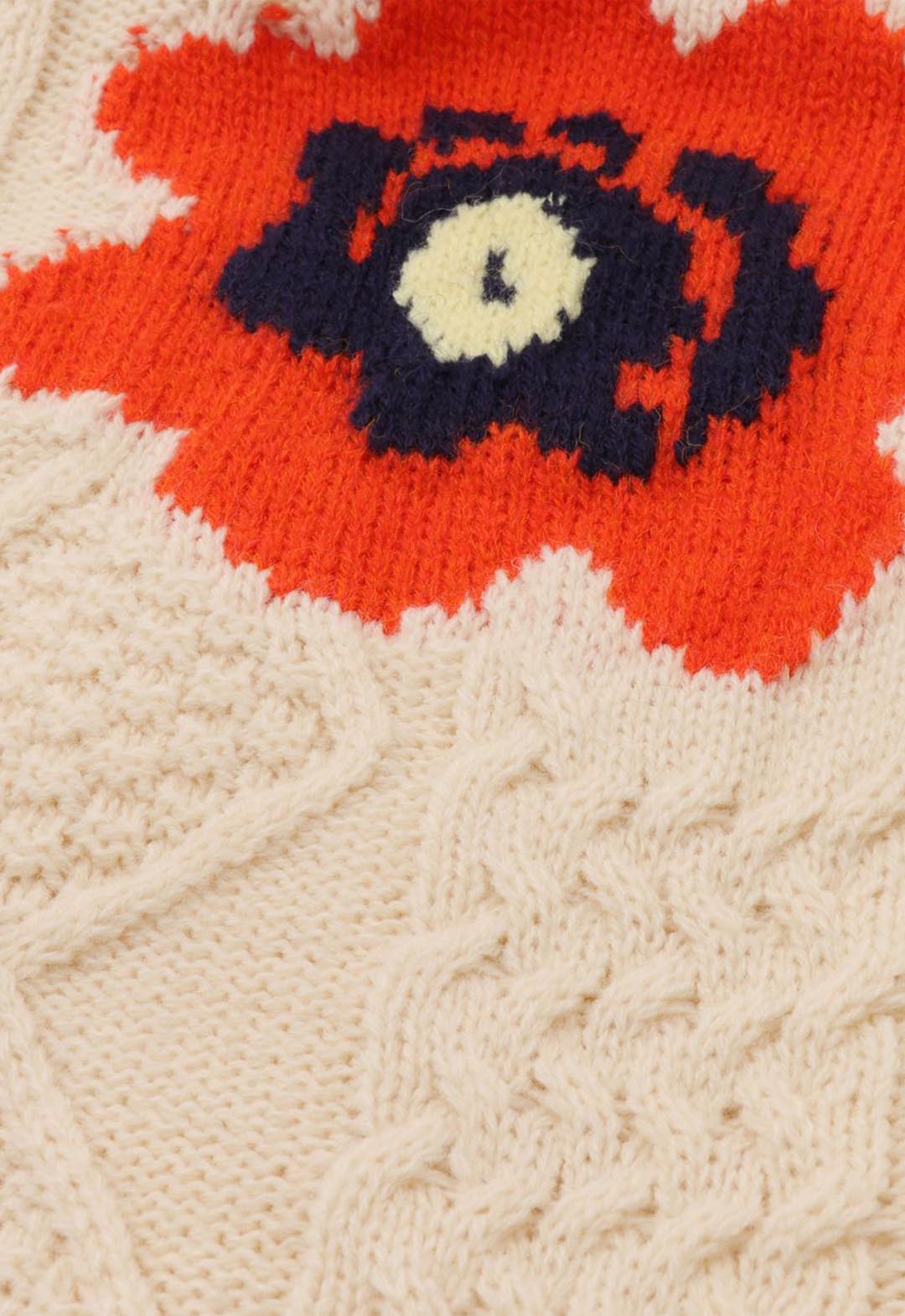 Floral pattern MIX jacquard pullover