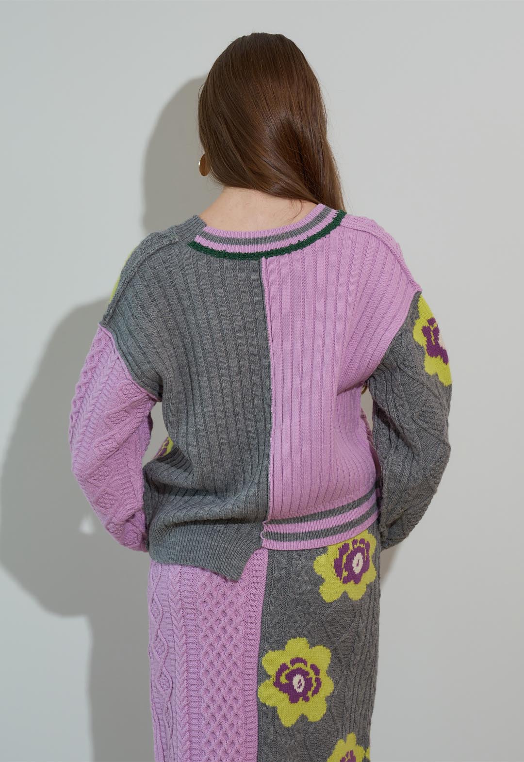 Floral pattern MIX jacquard pullover
