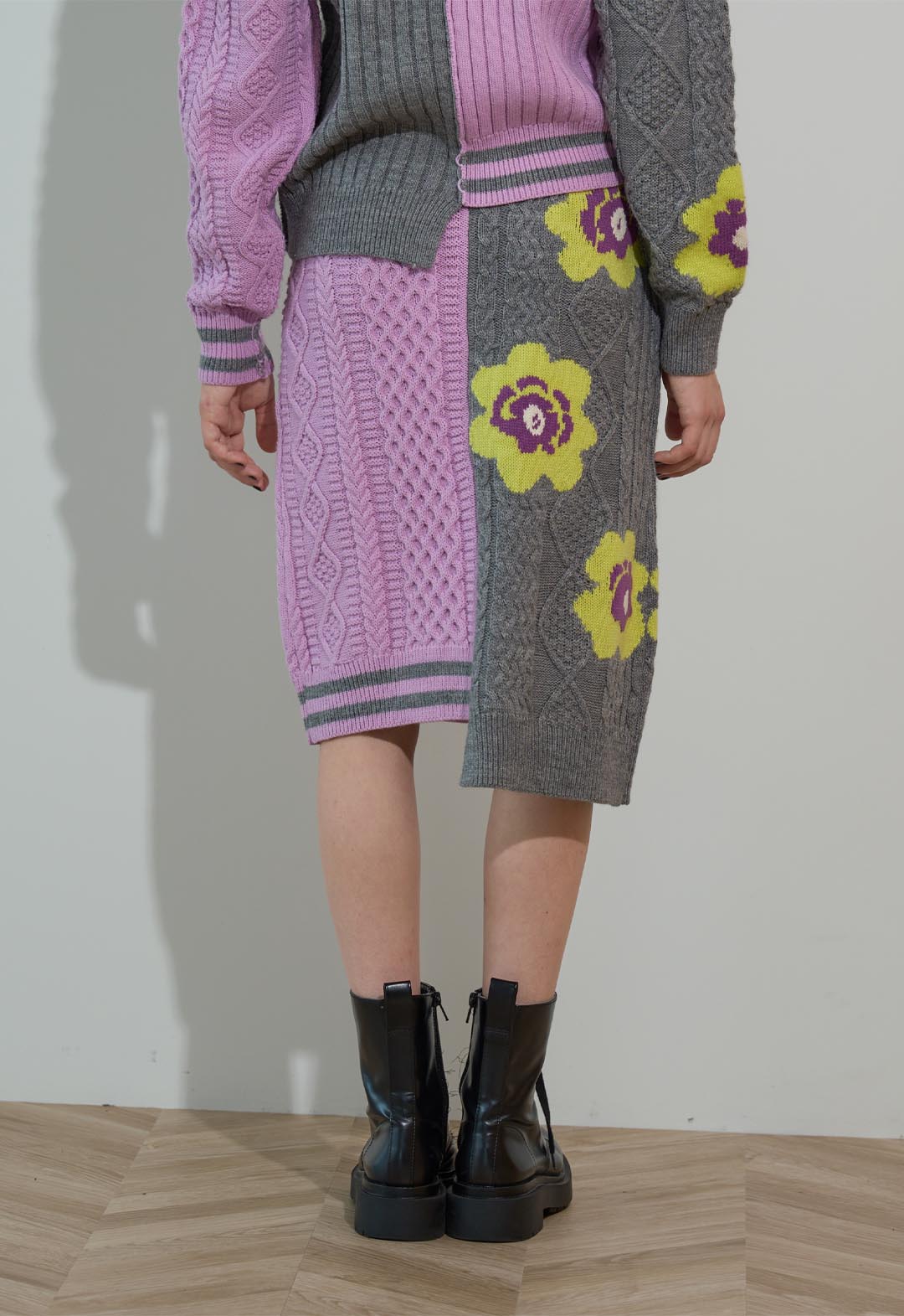 Floral pattern MIX jacquard skirt