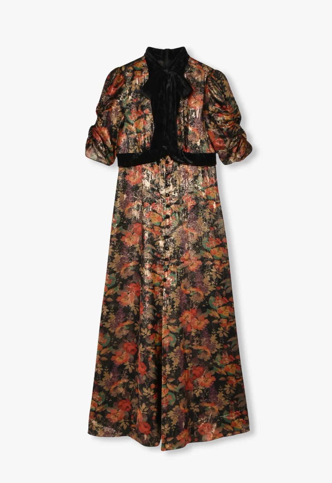 GARDEN LAME MAXI DRESS