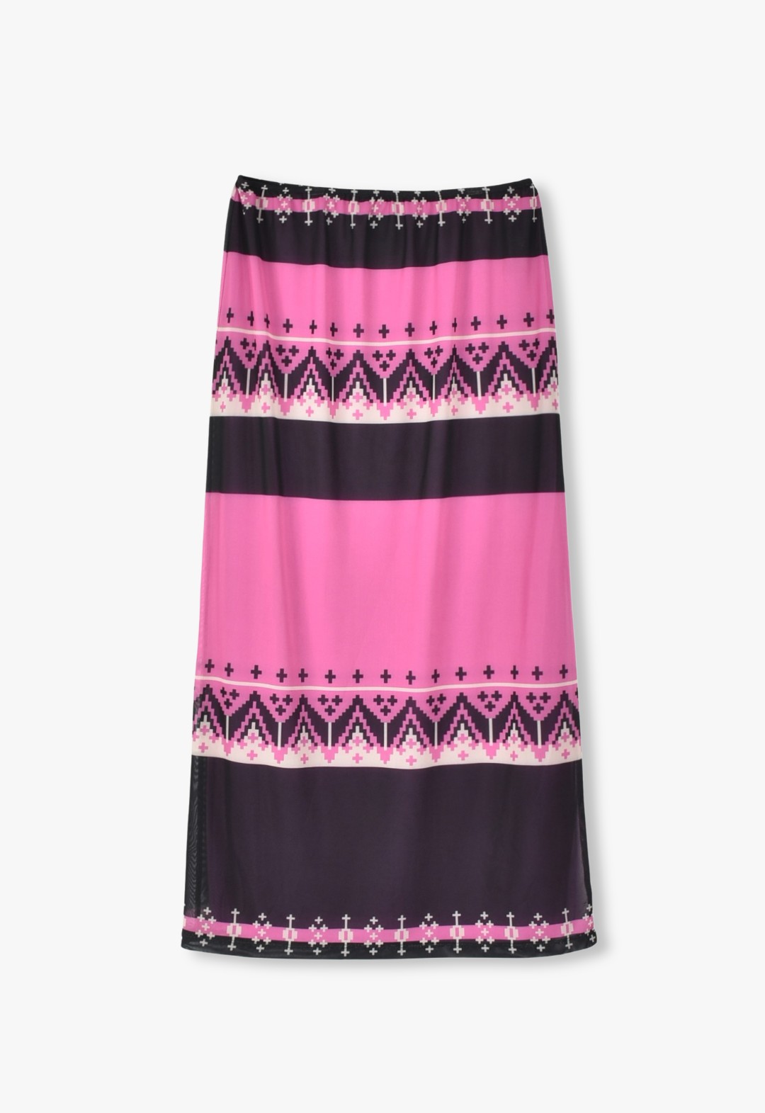 FAIR ISLE MESH SKIRT