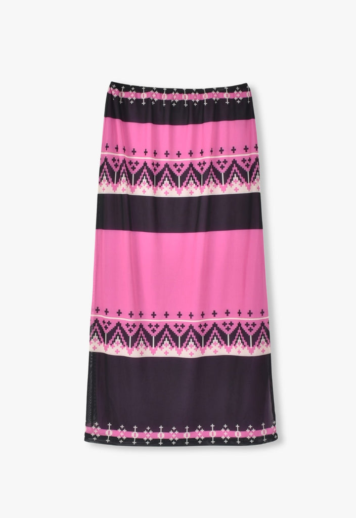 FAIR ISLE MESH SKIRT