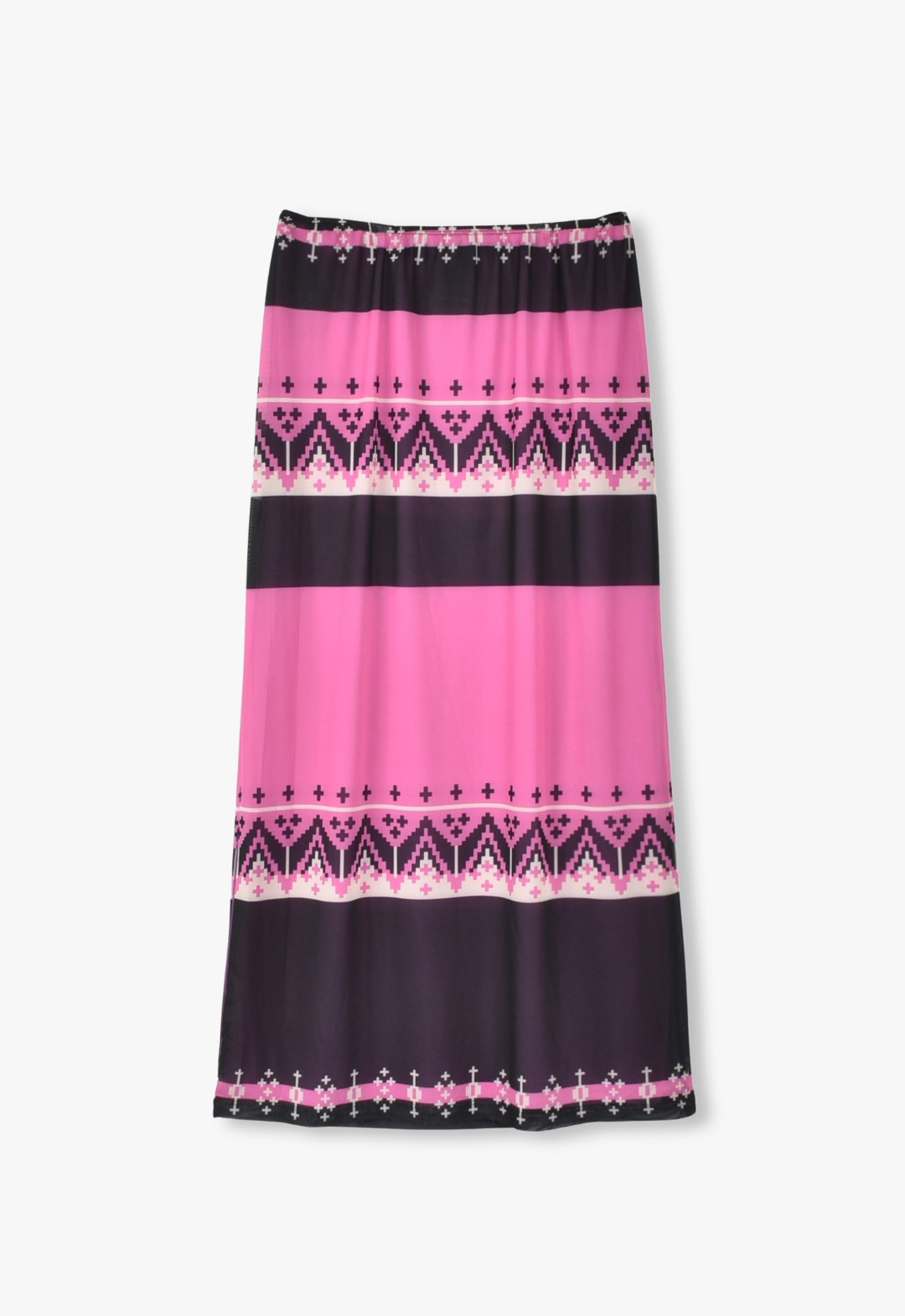 FAIR ISLE MESH SKIRT