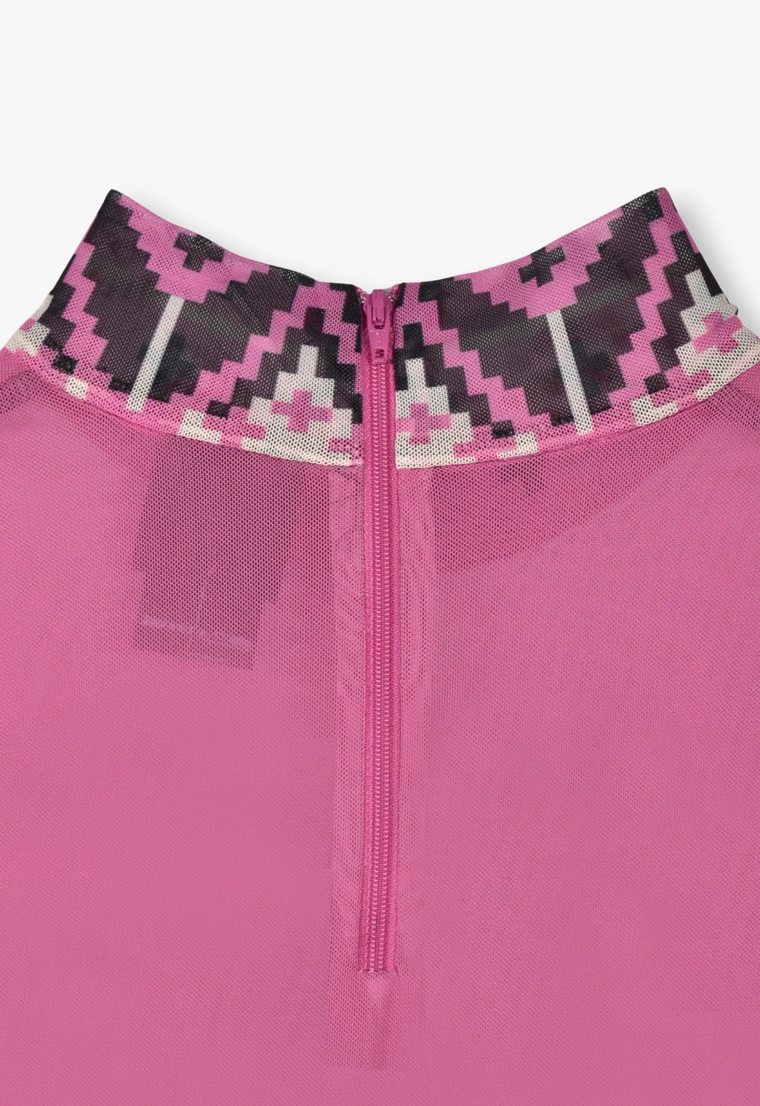 FAIR ISLE MESH TURTLENECK TOP