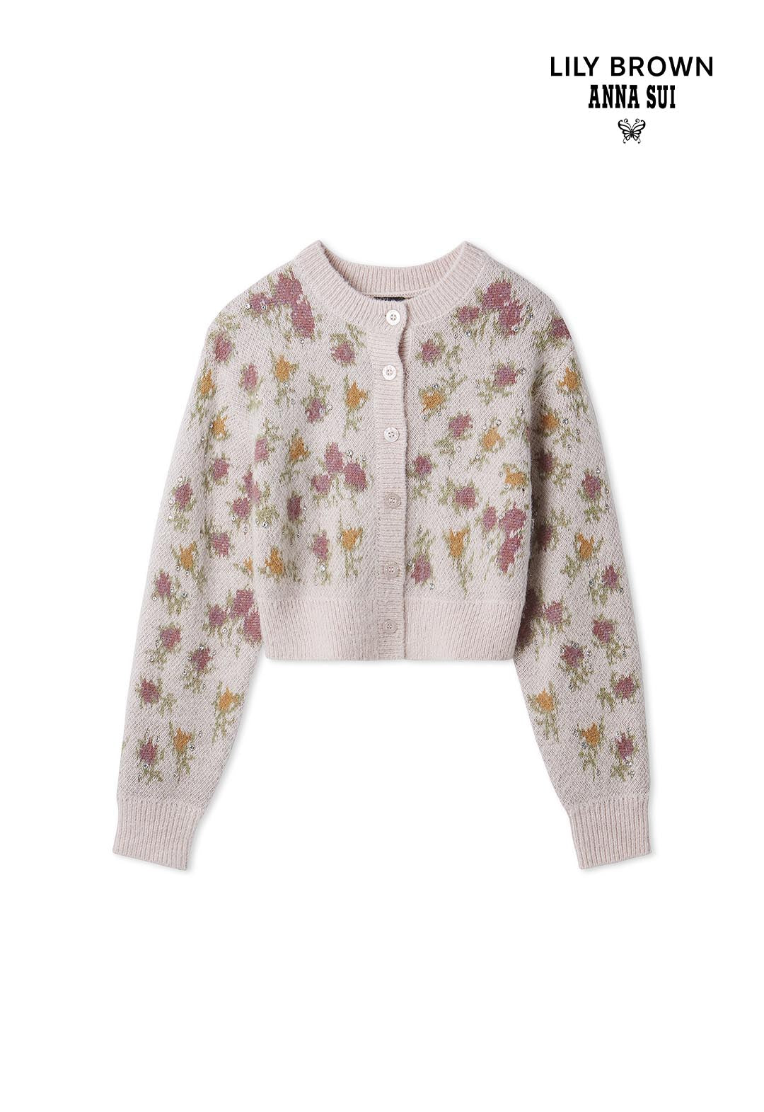 [LILY BROWN × ANASUI] Jacquard Jewel Knit Cardigan