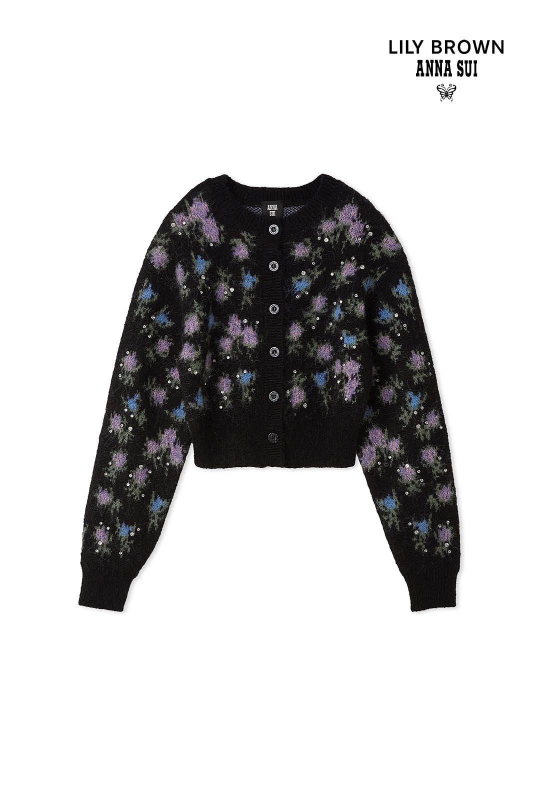 [LILY BROWN × ANASUI] Jacquard Jewel Knit Cardigan