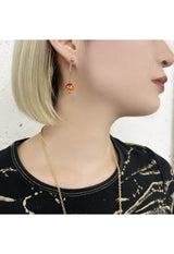 Mushroom motif earrings