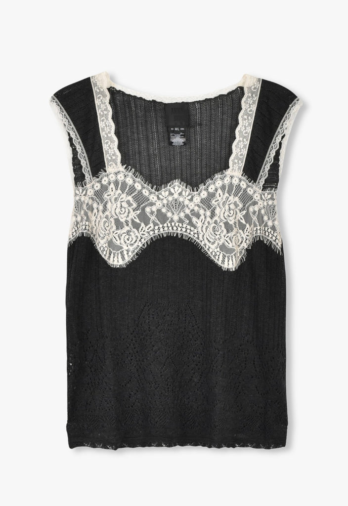 LINGERIE LACE KNIT CAMISOLE