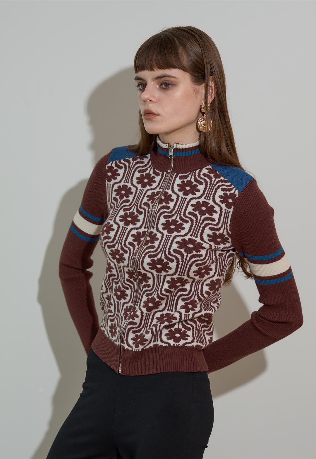Ski knit blouson
