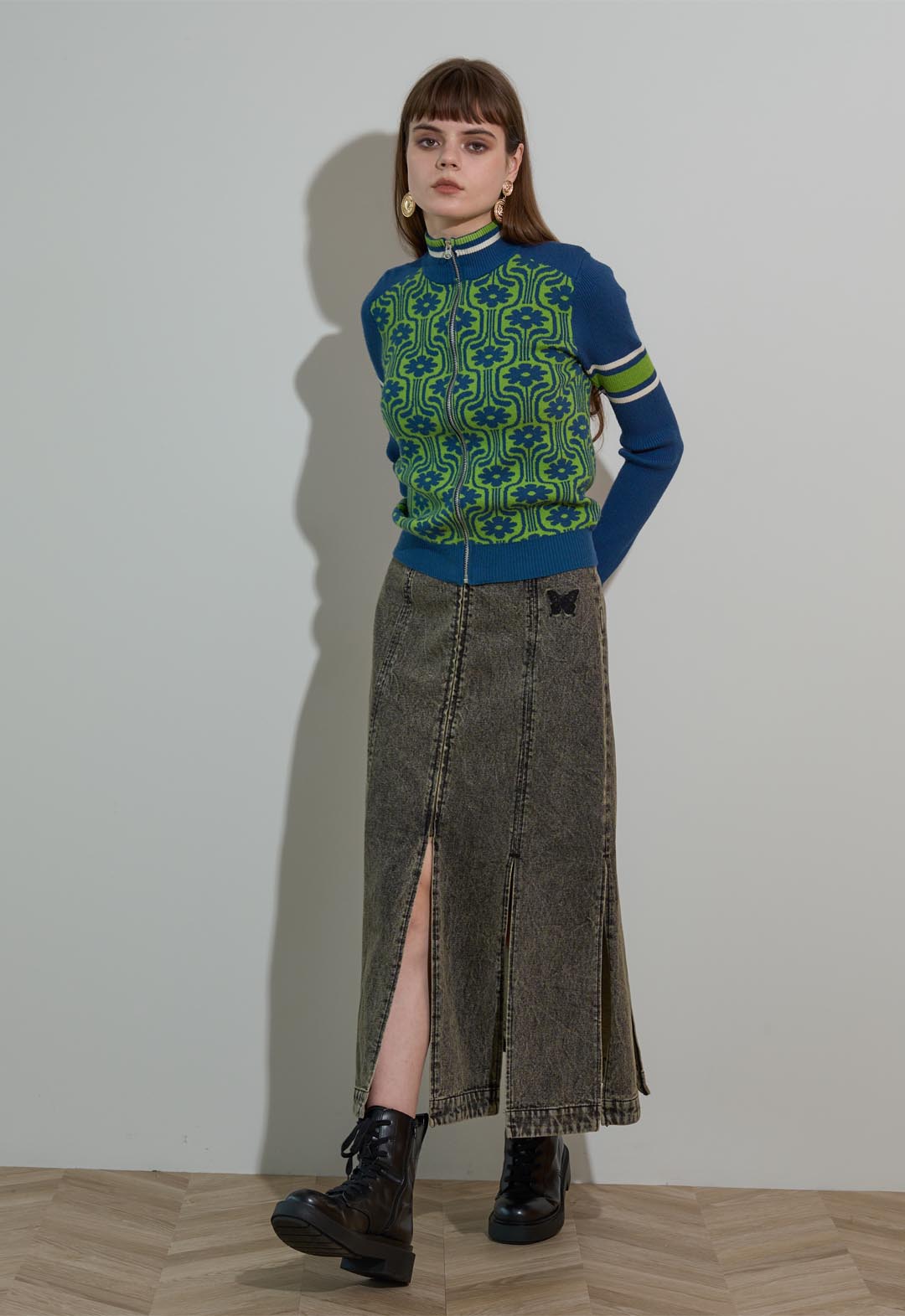 Ski knit blouson
