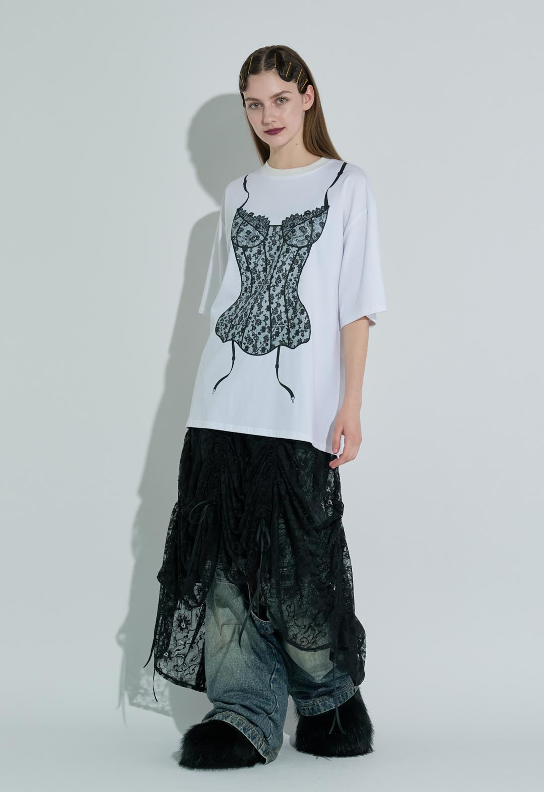 ランジェリープリントBIG Tシャツ