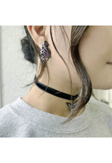 Butterfly motif choker necklace