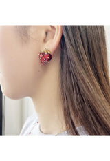 Strawberry motif earrings