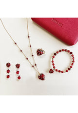 Strawberry motif necklace